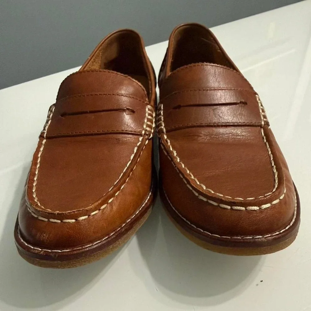 Sperry Brown Leather Penny Loafers Women's Size 7.5